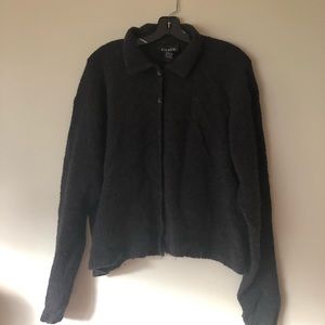 Eileen Fisher Knit Collared Cardigan w/ Cashmere